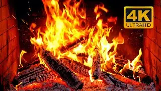 🔥 Fireplace 4K UHD! Fireplace with Crackling Fire Sounds. Fireplace Burning for Home