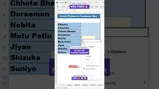 Insert Picture in Comment Box | Insert Picture into Excel cell🔥😲😱