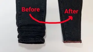 👉 Sewing zipper on jeans leg to make it fit/ways of making skinny jeans.(26)