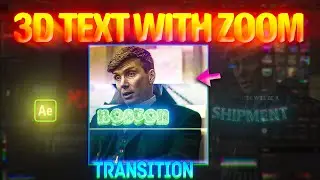 TEXT WITH ZOOM TRANSITION ( full tutorial) After Effects. 