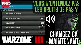 *SECRET* Meilleurs paramètres Audio Son Warzone 3 MW3 Saison 5 (Bruits de pas amplifiés)