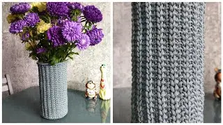 How to crochet a basket vase / Crochet basket made of yarn
