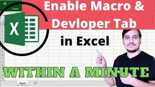 Enable Macros in Excel | Excel add developer tab | Excel Tips and Tricks