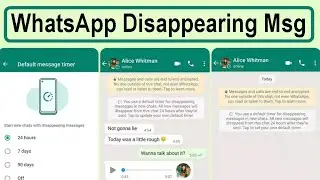 How to Send Disappearing Messages on WhatsApp