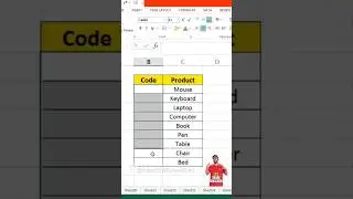 What's the Algorithm to product code in Excel🏅| Excel Tutorials in Hindi | #shorts #excel