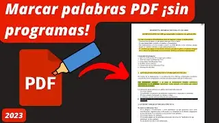 Cómo resaltar palabras en PDF -  2023