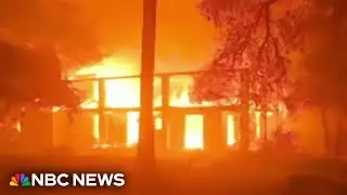 'This is like a movie scene': California's Eaton fire burns multiple homes