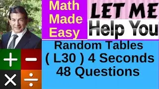 Tables - Lesson 30