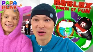 Паркурим с Miss Katy в Tower of FUN Roblox