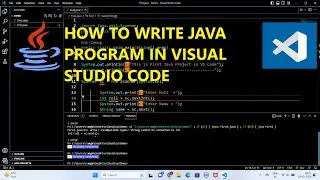 Java Program in Visual Studio Code output in terminal  in Windows 10/11 #visualstudiocode #java