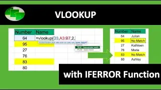 VLOOKUP with IFERROR Function