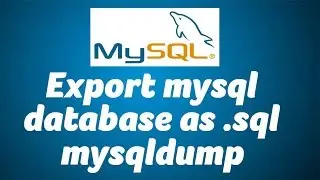 Export mysql database as .sql