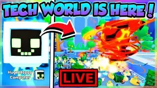 🔴LIVE - TECH WORLD IS HERE in PET SIMULATOR 99!! GIVEAWAYS & GRINDING!! (Roblox)