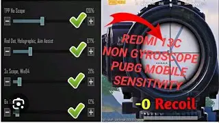 Redmi 13C PUBG mobile sensitivity settings | PUBG mobile graphics settings /BGMI &PUBG