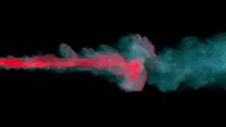 Simulation of realistic smoke on a dark background. Footage for creating an intro.