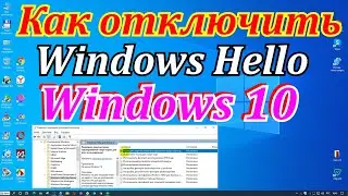 Как отключить Windows Hello биометрию в windows 10