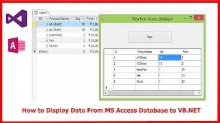 How to Display Data From MS Access Database to VB NET||VB.NET Tutorial