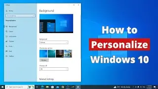 How to Do Personalization in Windows 10