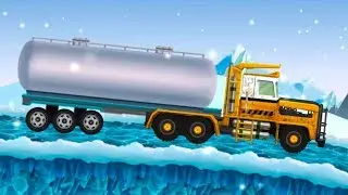 Мультфильм про машинки. Детские мультики про грузовики. Игры для мальчиков. Тягач с прицепом.