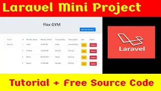 Gym member Management with Foreign Key Relationship Tutorial with Source Code Laravel Mini Project