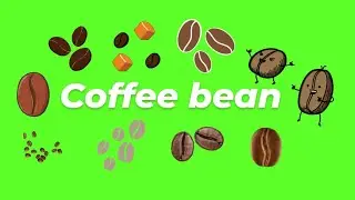 Animated Coffee Bean GIF Green Screen Pack (Free Download)