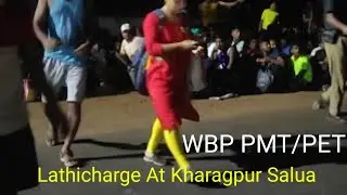 wb police constable candidate at kharagpur salua ground at 2 am || Lathicharge by ground staff