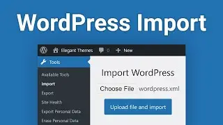 How to Use the WordPress Import Tool