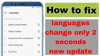 How to change Language Redmi 10 2022