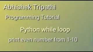 python print even number from 1 to 10 using while loop. print even number from 1-10 using while loop