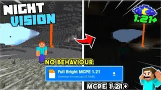 How To Download Night Vision Addon Minecraft PE 1.21.2 || NO Behaviour Night Vision