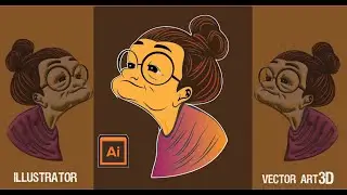 Vector Old Lady a  Sketch | illustrator | 2023