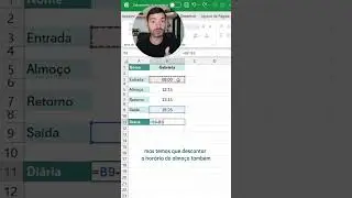 Como calcular horas trabalhadas #excel #dashboard