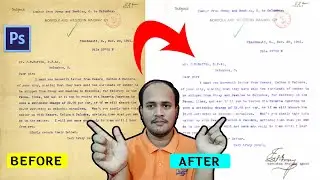 How to clean scanned documents in photoshop easy and quickly | Repair Signature, Stamps All Details