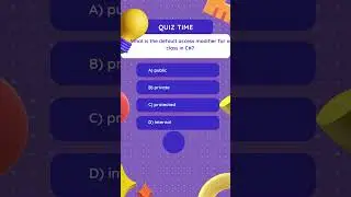 C# MCQ Question - What is the default access modifier in C#? #mcq #csharp #aspnetcore
