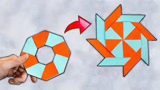 How to Make a Transforming Ninja Star - Easy Origami Shuriken