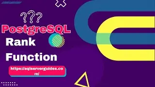 PostgreSQL Rank Window Function | Rank() Function in PostgreSQL | PostgreSQL Rank Function Tutorials