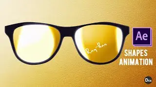 Shapes Animation sunglasses ray ban in after effects