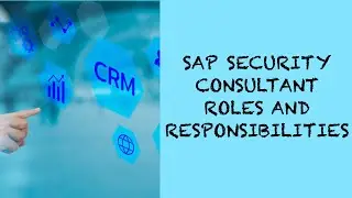 SAP SECURITY CONSULTANT ROLES AND RESPONSIBILITIES