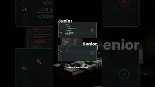 Junior vs Senior Developer 😎😅😅 #html #css #js #javascript #webdevelopment #junior #senior