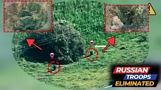 Ukrainian Forces Drone Team Target 2 Russian Elite Troops Moving Forward !