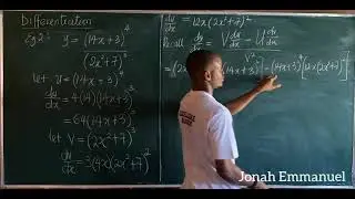 Quotient Rule Method of Differentiation Eg2