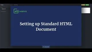 Setting up Standard HTML Document.