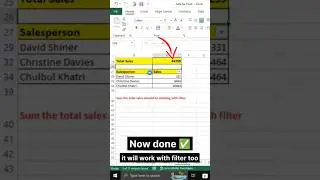 How to use "SUBTOTAL" function in Microsoft Excel #excelformulas #excelshortcuts #excelfunctions