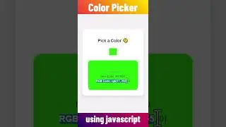 Color Picker using Javascript Project #coding #html #css #javascript #webdevelopment #viral