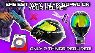 How To Fix GoPro on Helmet | Simple & Safe | Fixing Action Camera mount on Agv k1