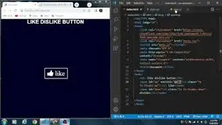 toggle button || toggle like dislike button using javascript simple code