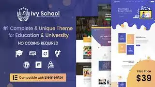 Ivy School – Education, University & School WordPress Theme | Themeforest Website Templates and