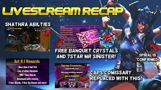 Shathra Abilities | New Saga | Banquet Crystal Collect Event | Next 4 Months Livestream Recap |MCOC