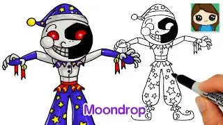 How to Draw Moondrop the Daycare Attendant 🌙 Five Nights at Freddy's Security Breach