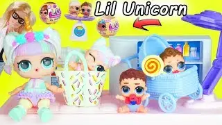 Unicorn Baby Gets New Lil Sister LOL Surprise Dolls Boy